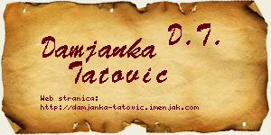 Damjanka Tatović vizit kartica